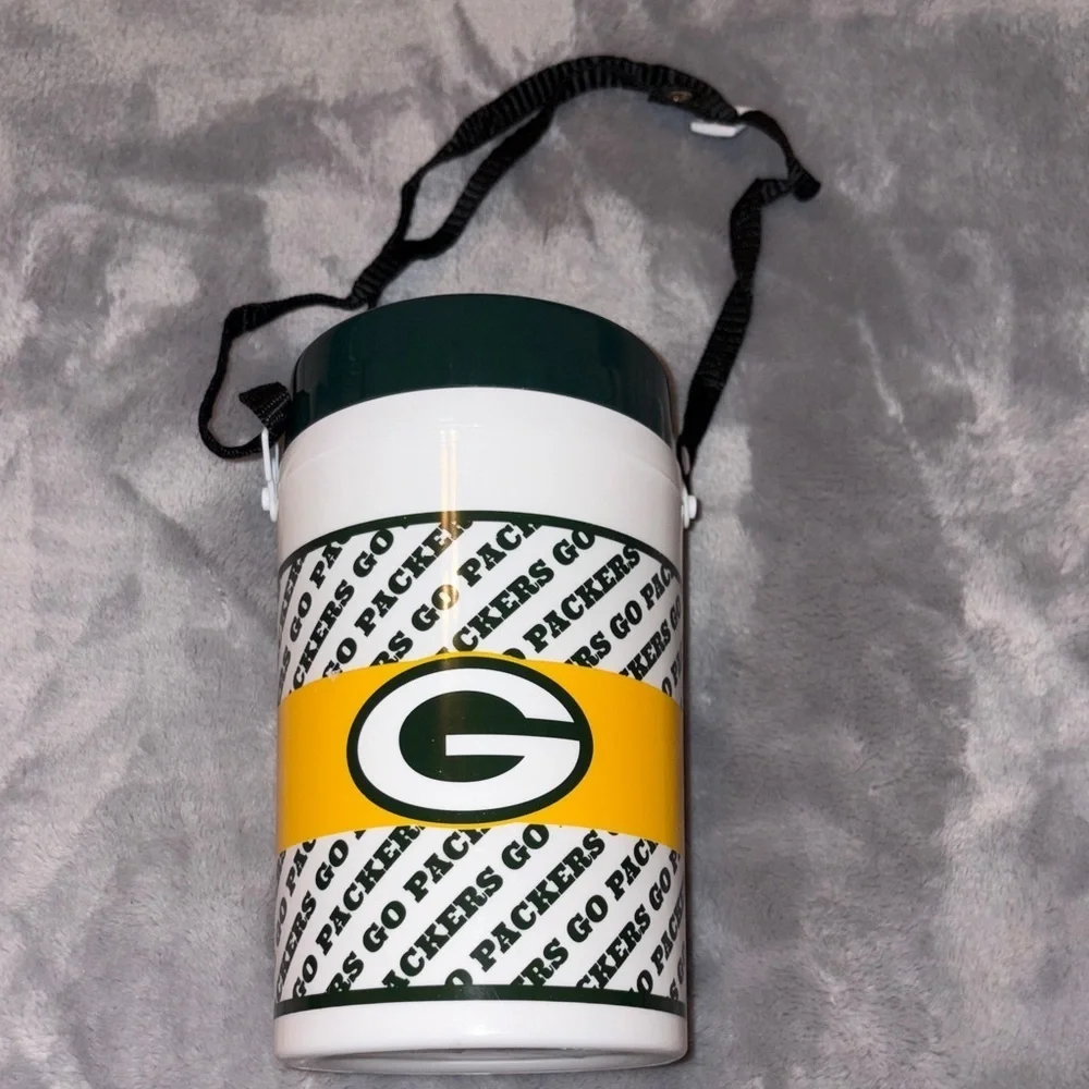 NFL 1990s Green Bay Packers plastic canteen can cooler with a shoulder strap NEW